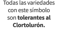 Todas las variedades con este s mbolo son tolerantes al Clortolur n.
