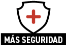 icono m s seguridad, este label se otorga a aquellas variedades que ofrecene seguridad al agricultor a la hora de cosechar