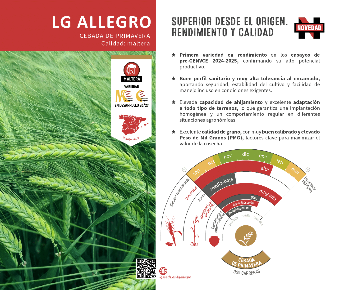 La variedades de cereal,cebada y triticale mejor adaptadas a las condicionoes agro climaticas de espa a.