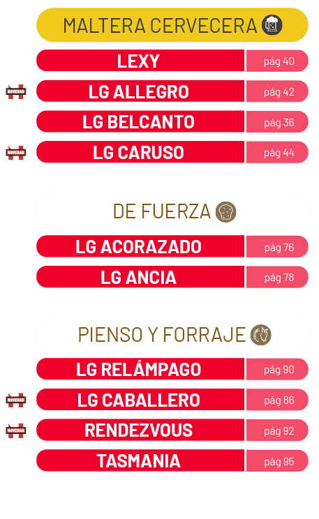 ,MALTERA CERVECERA ￼,,LEXY,p g 40,￼,LG ALLEGRO,p g 42,,LG BELCANTO,p g 36,￼,LG CARUSO,p g 44,,,,, DE FUERZA ￼,,LG ACO...