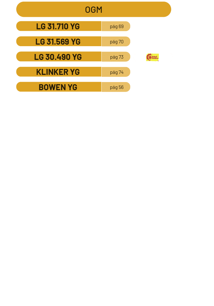 ,OGM,,,LG 31.710 YG,p g 69,,,,LG 31.569 YG,p g 70,,,,LG 30.490 YG,p g 73,￼,,,KLINKER YG,p g 74,,,,BOWEN YG,p g 56,,